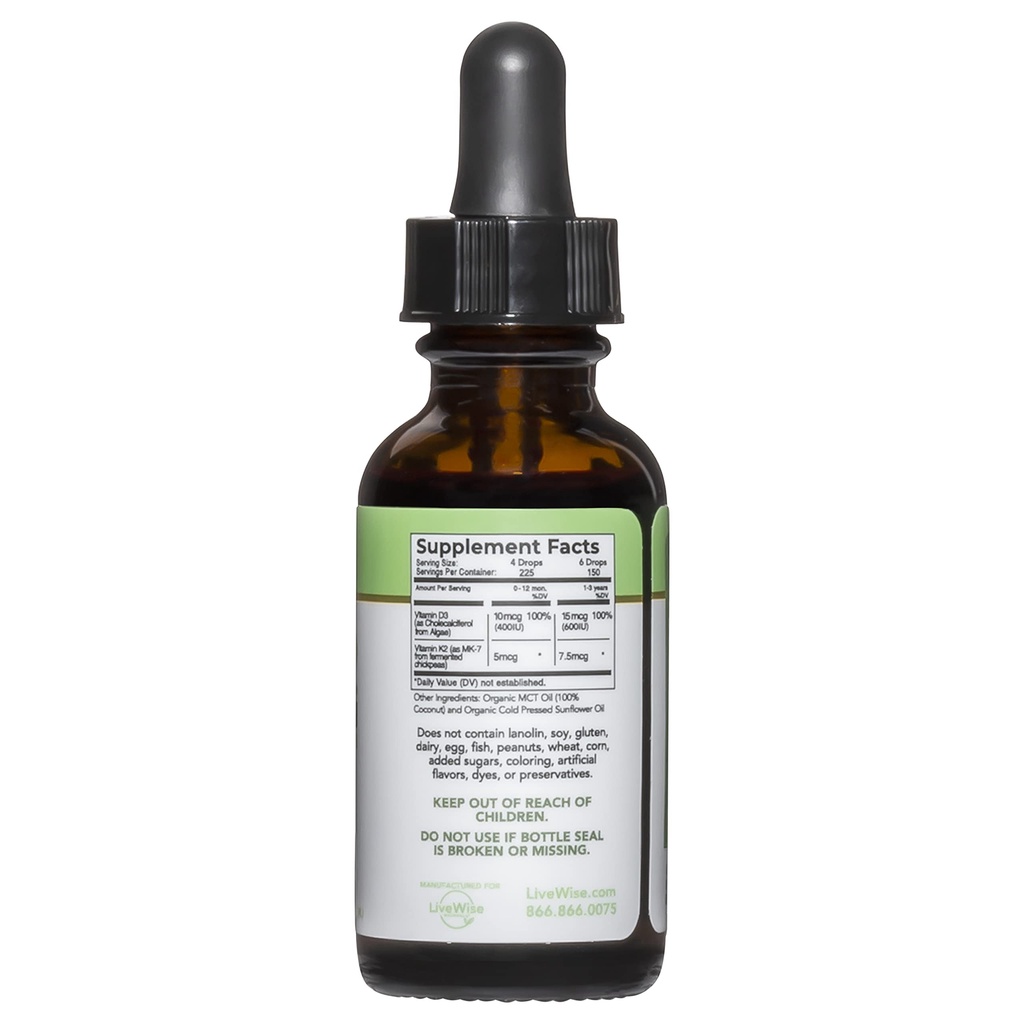 Vitamin D3 K2 LiveWise baby Mỹ 30ml