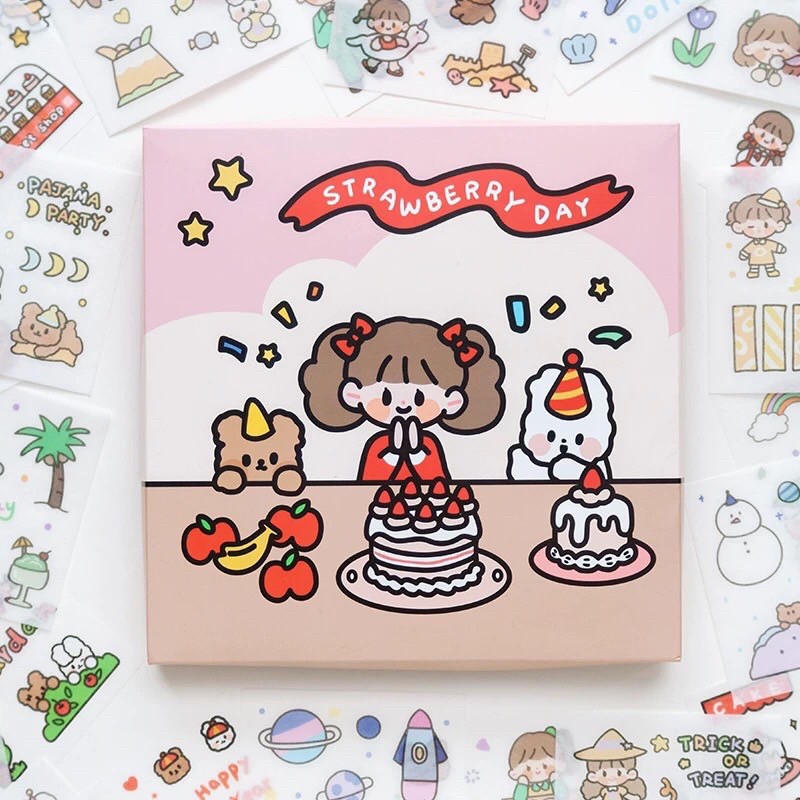 Đồ Chơi MushRoom Shop - Hộp 1000 Sticker Dán Trang Trí Cute Dễ Thương