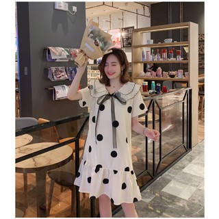 Váy đầm voan chấm bi bigsize