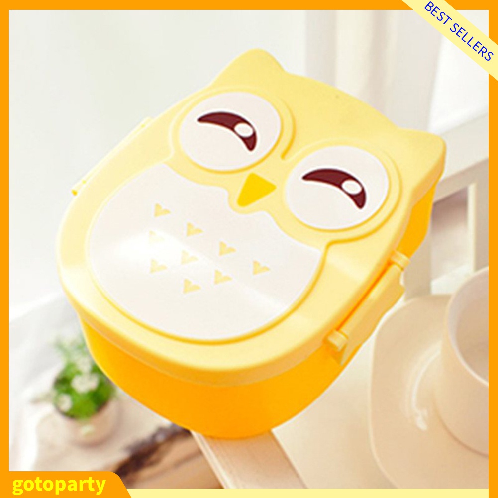 Hộp Cơm 2 Ngăn Hình Cú Dễ Thương Cho Bé