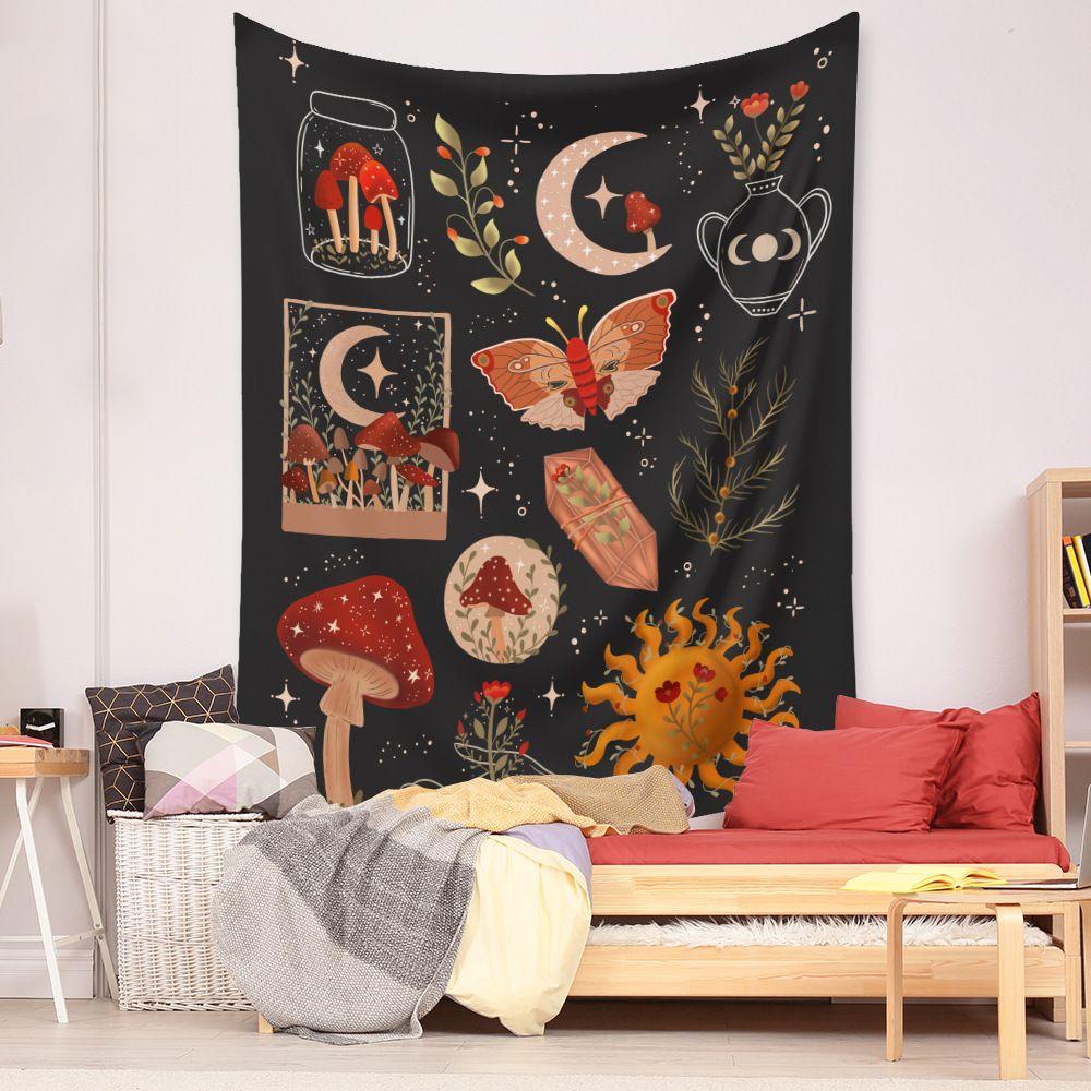 KUNHEV Phụ Kiện Treo Tường Trang Trí Hình Trăng Sao Phong Cách Hippie