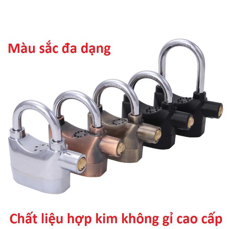 Khóa báo động chống trộm dùng để khóa xe, khóa nhà cửa, kho hàng, xí nhiệp, văn phòng