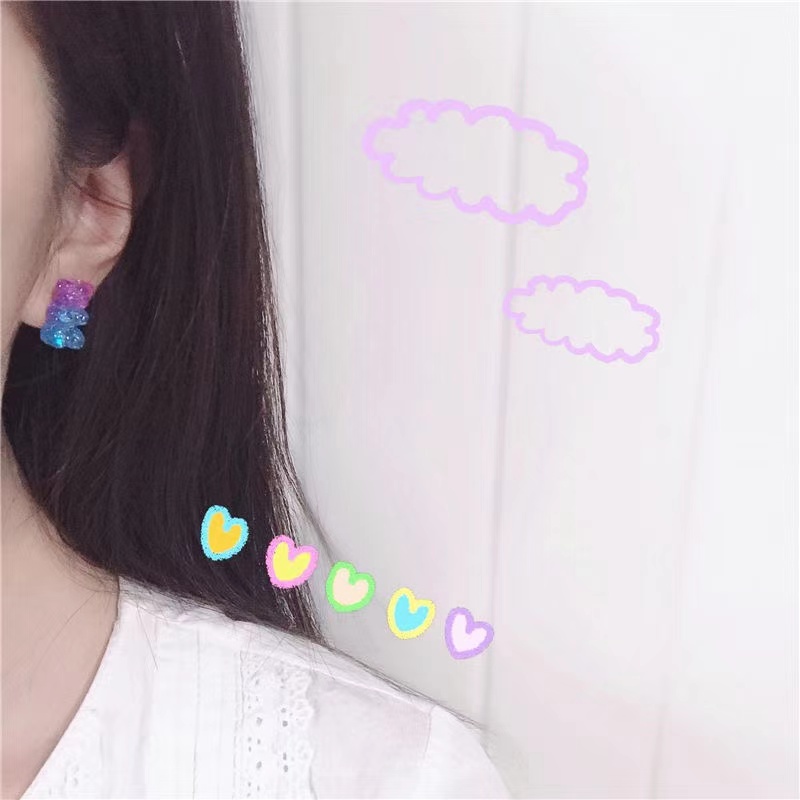 Hoa Tai Hình Gấu Xinh Xắn Dành Cho Nữ