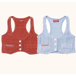 Áo ERRORIST gile cashmere màu xanh/cam