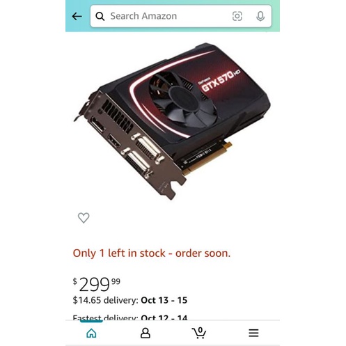 Card đồ họa EVGA GTX 570 HD như mới