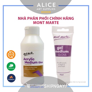 DUNG DỊCH PHA MÀU LÀM BÓNG GLOSS [MONT MARTE] MEDIUM ACRYLIC  135 ML GIỮ MÀU ẨM LÂU KHÔNG BAY HƠI, PHỦ BÓNG ĐẤT SÉT