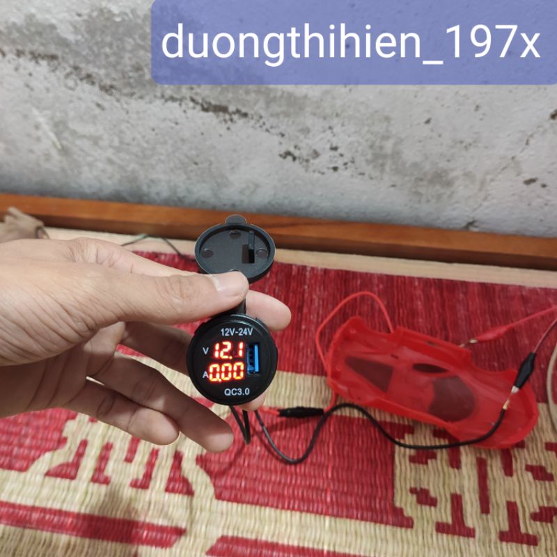 Củ sạc, tẩu sạc 12V-24V sang 5V có sạc nhanh QC 3.0 DIY loa bluetooth, cho ô tô, xe máy có hiển thị điện áp và dòng điện