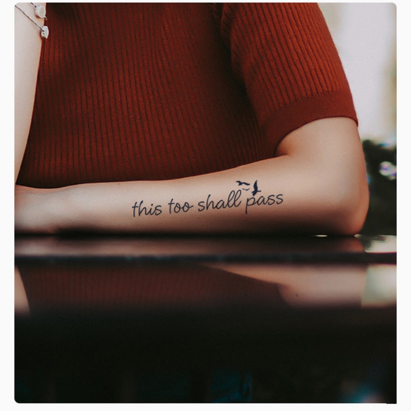 Bộ 8 hình xăm CHỮ dán tạm thời unisex chống thấm nước có thể kéo dài đến 15 ngày JIAMIN Magic Tattoo