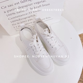 (Order) Giày sục thể thao trắng độn đế 6cm [VIDEO+ẢNH THẬT SHOP CHỤP]