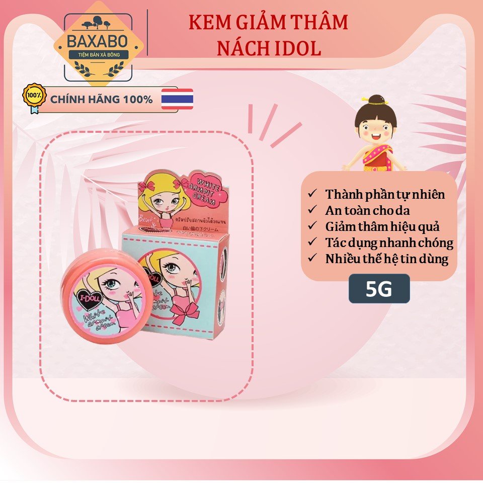 KEM GIẢM THÂM NÁCH IDOLL WHITE ARMPIT CREAM THÁI LAN - GIẢM THÂM NÁCH, BẸN, KHUỶ TAY, ĐẦU GỐI - CHE TÊN SẢN PHẨM