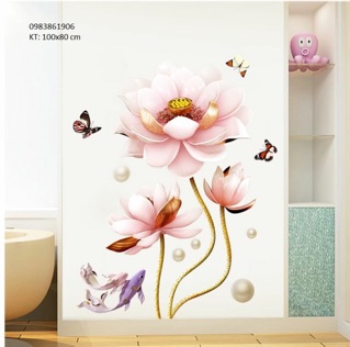 Tranh dán tường đề can - tranh 3D