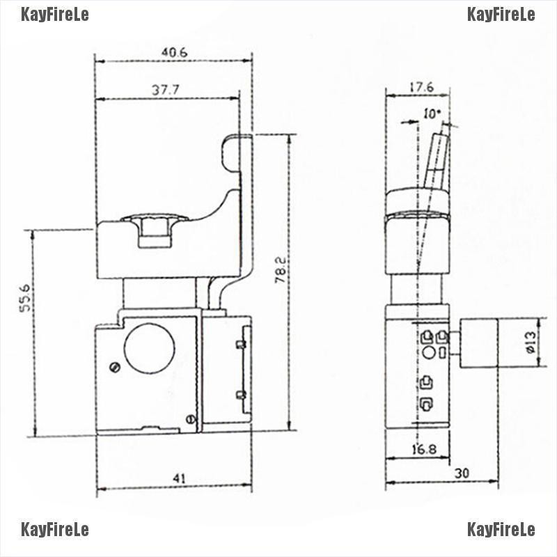 Công tắc điều khiển tốc độ máy khoan KayFireLe FA2-6/1BEK Black 6 V