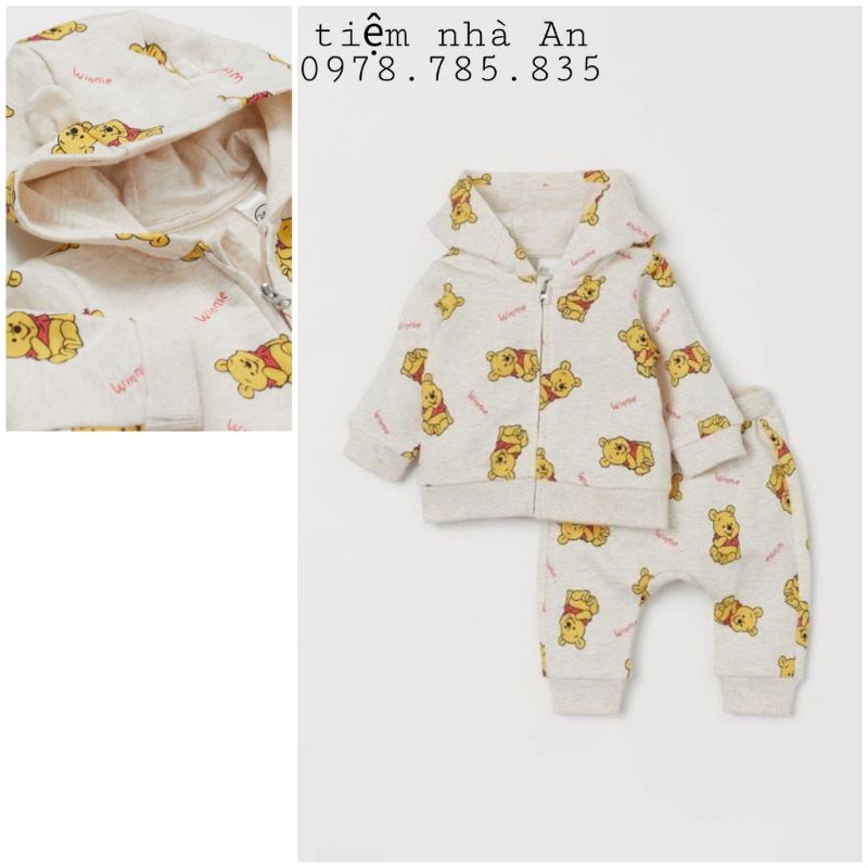 set nỉ hm mickey gấu pooh cho bé