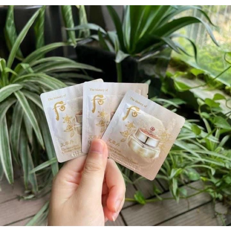 Combo 10 gói kem dưỡng da cao cấp Cheonyuldan Utimate Regenerative Whoo 1ml