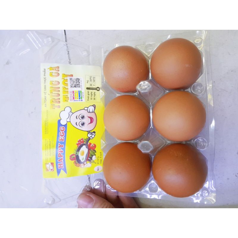 Trứng Gà Tươi Happy Egg( vỉ 6 quả)