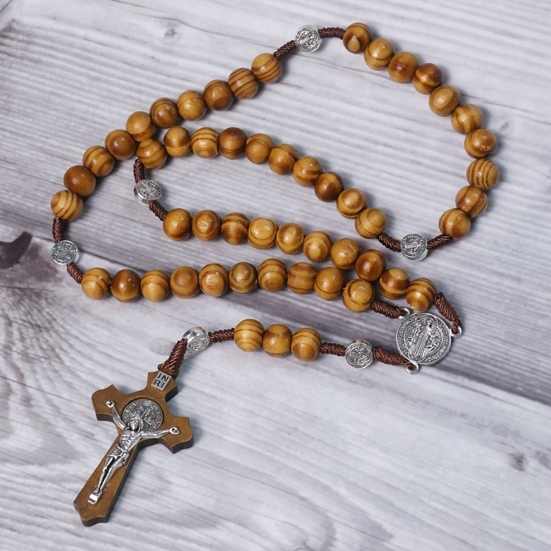 Vòng cổ Chuỗi Hạt Mặt Thánh Giá Thời Trang Hip Hop Cho Nam