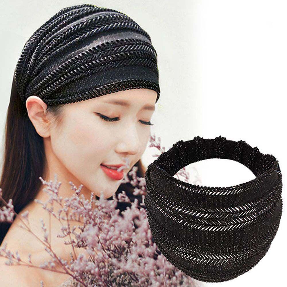 Băng Đô Rửa Mặt VANES1 Dạng Lưới Màu Trơn Phong Cách Hàn Quốc Cổ Điển Dành Cho Nữ