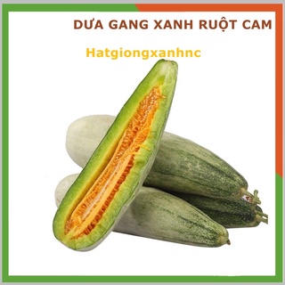 Gói 20 hạt giống dưa le chuối ( dưa gang xanh ruột cam f1