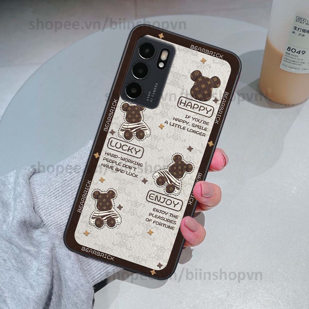 Ốp Oppo Reno6 / Reno6 Z 5G / Reno 6 hình gấu bear brick đẹp độc lạ, thời trang, cá tính