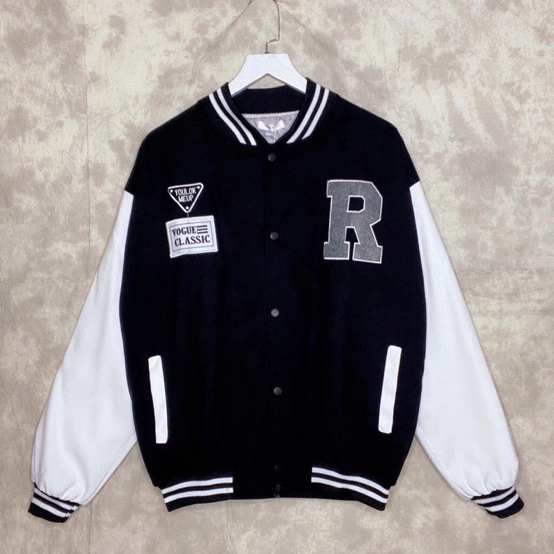 Áo khoác Bomber Unisex nam nữ chất da pha 2 lớp mềm đẹp 2022 R - BoBo Store