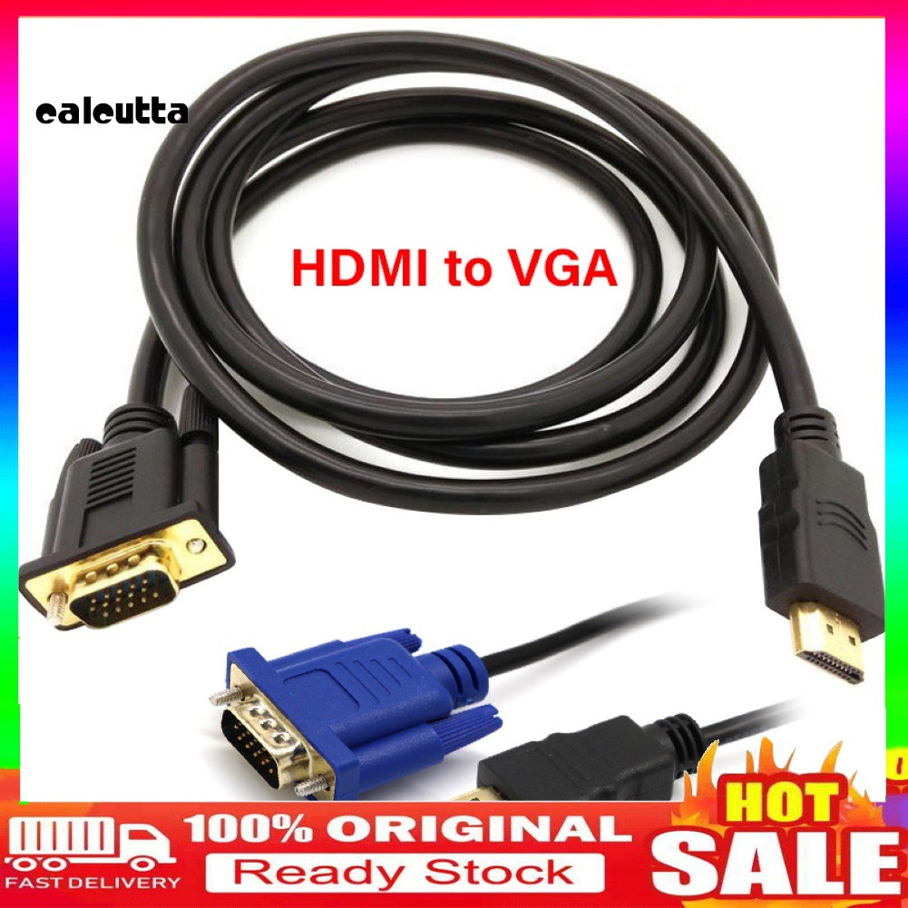 Cáp Chuyển Đổi Hdmi Sang Vga 1080p Dài 1.8m Cho Pc Dvd Hdtv
