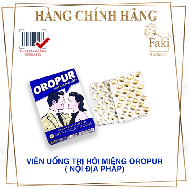 Kẹo uống thơm miệng Oropur Pháp