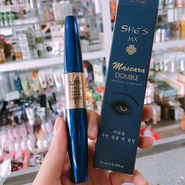 Chuốt Mi 2 Đầu She’s MX Miracle 3 in 1 Double Mascara Hàn Quốc
