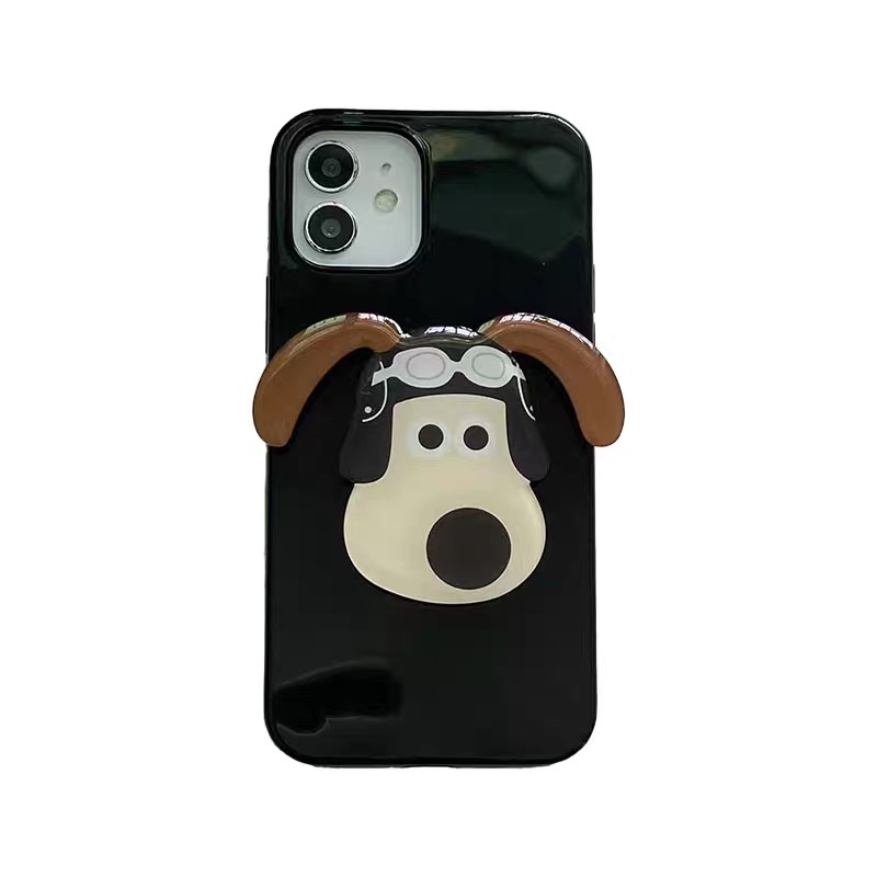 Ốp Điện Thoại tpu Mềm Hình Cún Hoạt Hình Dễ Thương Có Giá Đỡ Cho iphone 13 pro max ins12 pro max 11 pro max xsmax