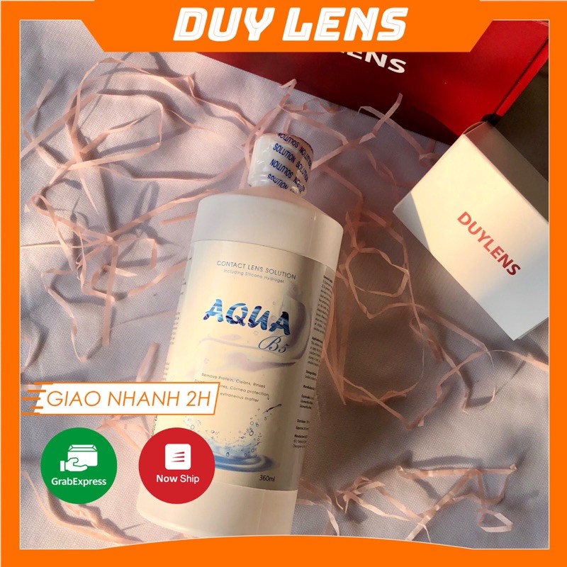 Nước Ngâm Lens Aqua To ❤️FREESHIP❤️ Nước Rửa Lens Mắt Chuyên Dụng - Dung Dịch Vệ Sinh Kính Áp Tròng Cận Loạn 360ml