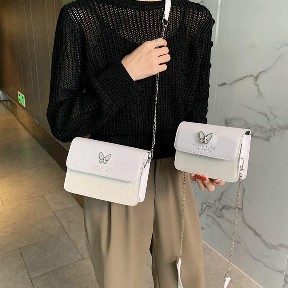 CACTU Túi Xách Da PU Họa Tiết Bươm Bướm