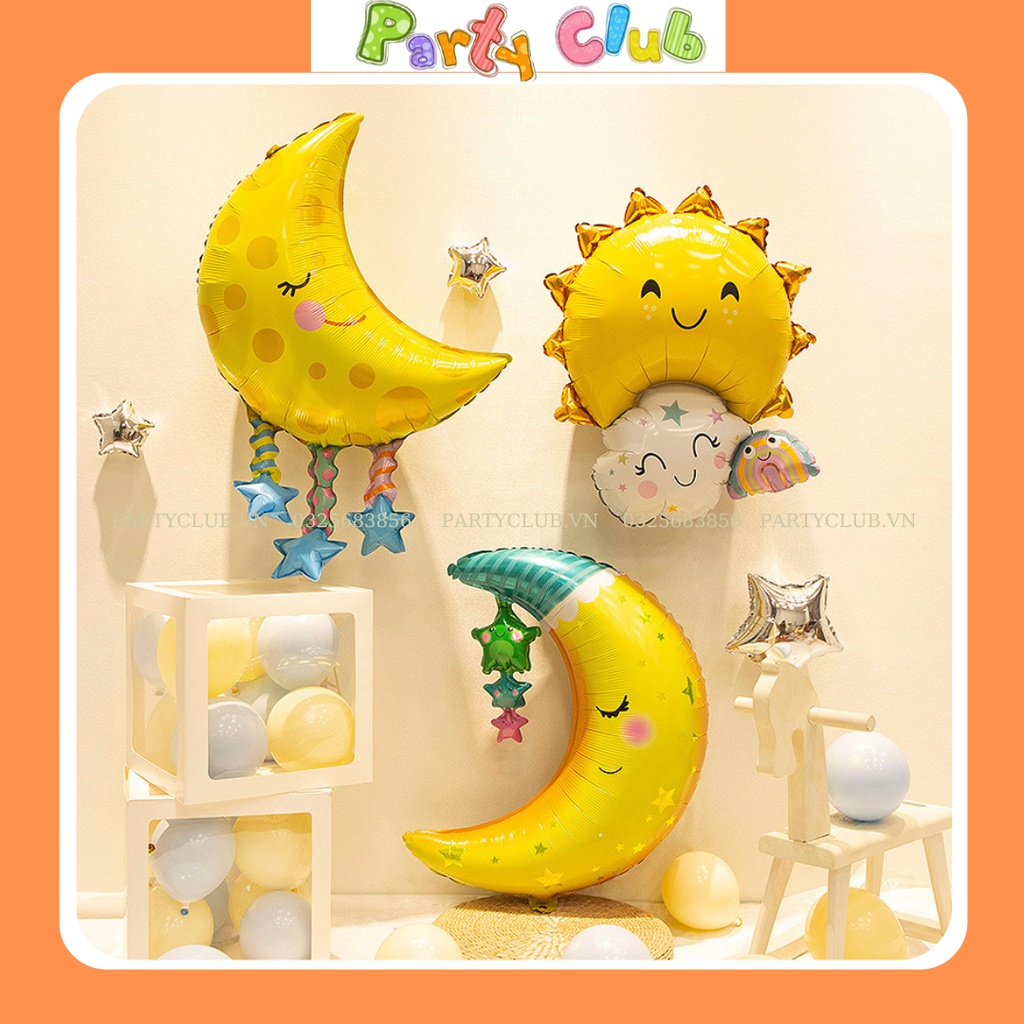 Bóng hình mặt trời - bóng mặt trăng trang trí sinh nhật