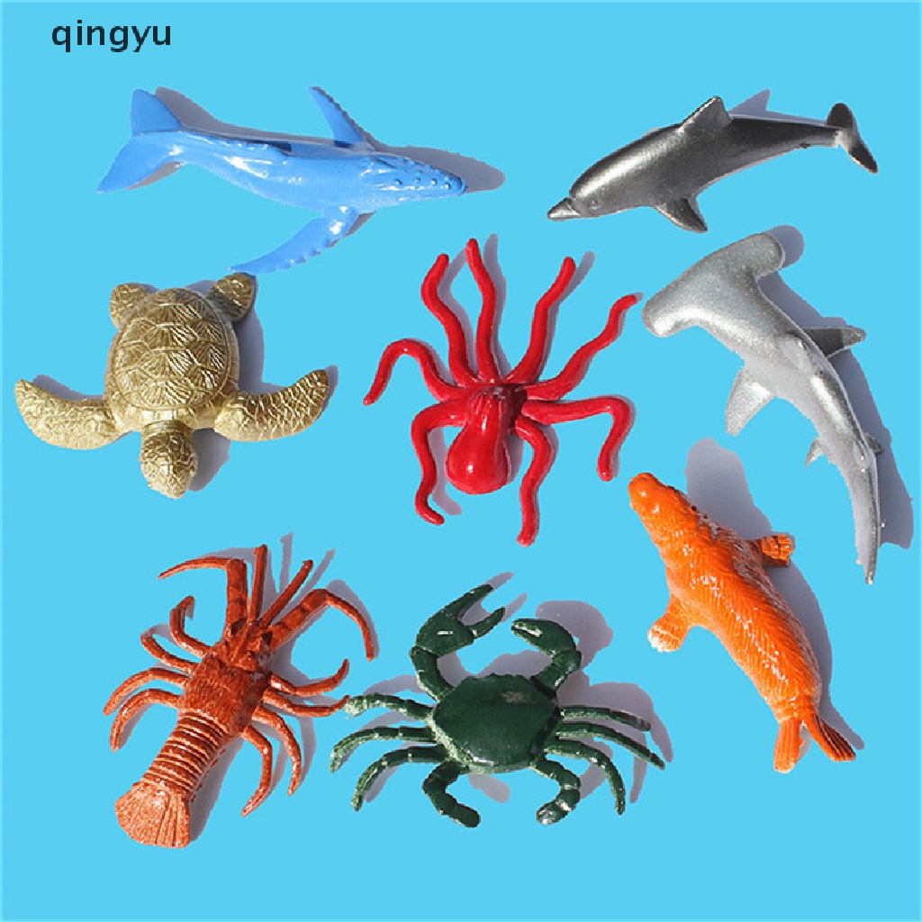 Set 8 Mô Hình Động Vật Biển Bằng Nhựa Cho Bé