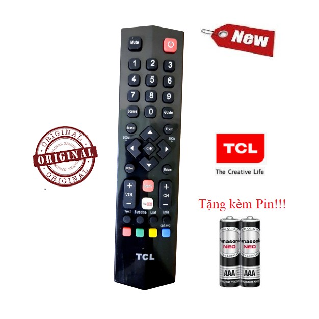 Điều khiển tivi TCL- Hàng mới chính hãng Tặng kèm Pin các dòng TV TCL CRT LCD LED Smart TV