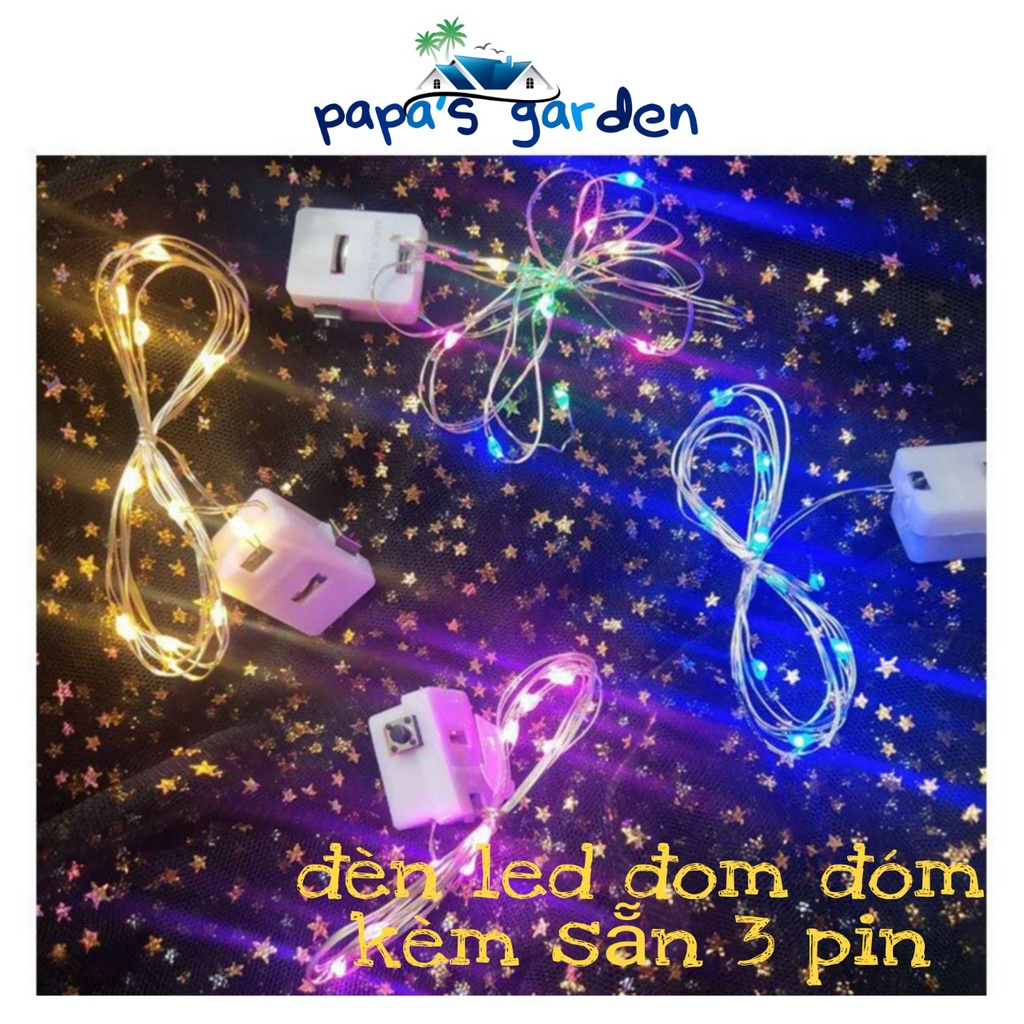 Đèn led trang trí đèn đom đóm kèm sẵn 3 pin dài 3 mét, 2 mét ,1 mét SP20 | BigBuy360 - bigbuy360.vn