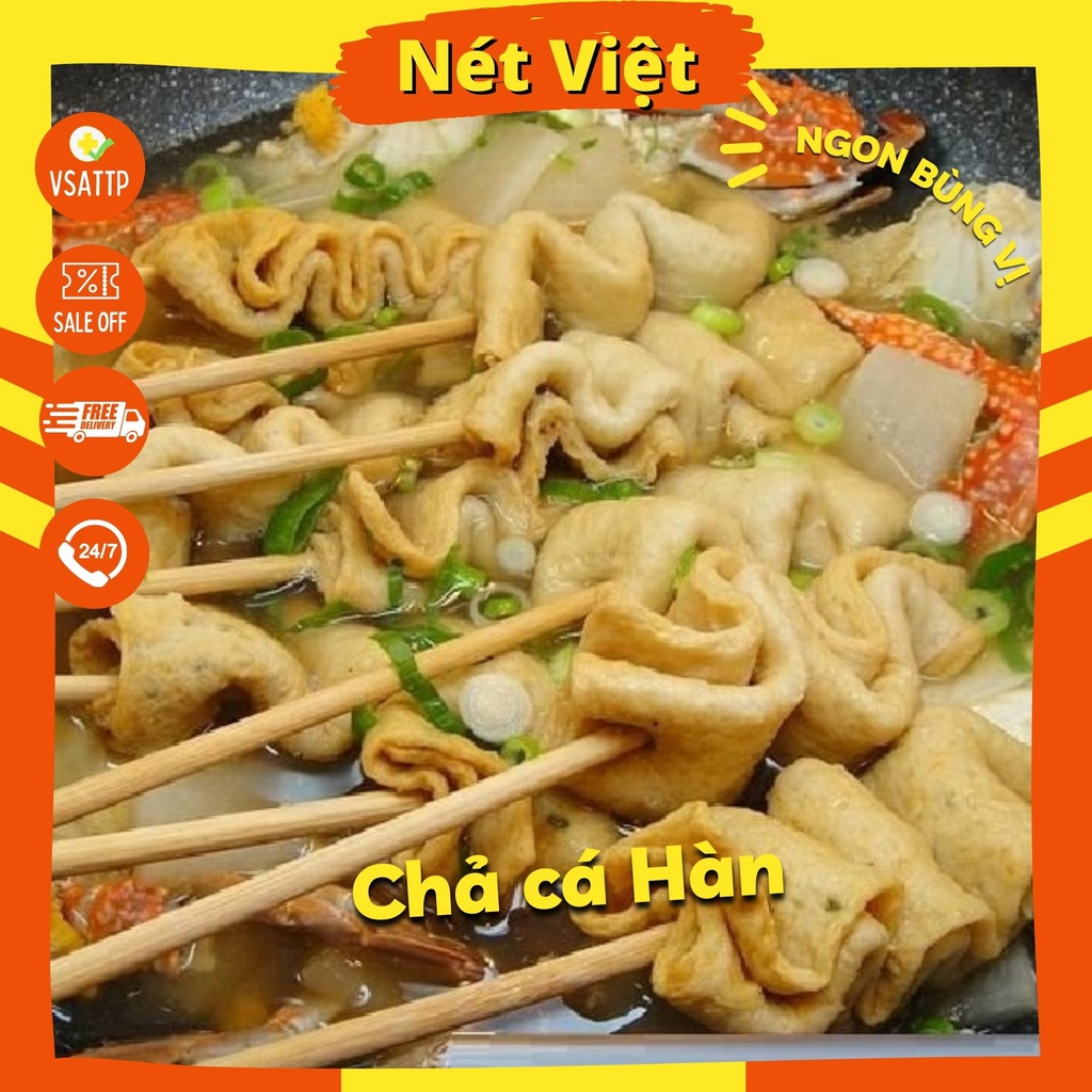 Chả Cá Hàn Busan Jagalchi Hwangong Umook, Chả Cá Chiên Bích Trăm Gói 450gr