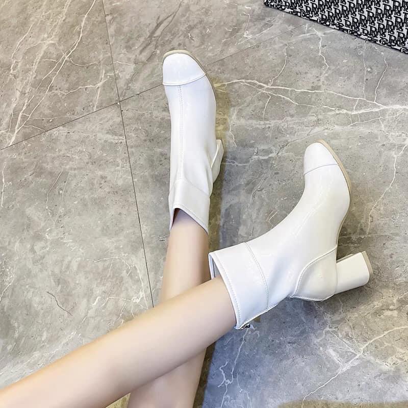 Bốt trơn da bóng gót 6cm | BigBuy360 - bigbuy360.vn