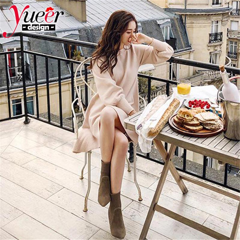 Đầm Dệt Kim Dáng Chữ a Tay Phồng Thời Trang Thu Đông Cho Nữ One