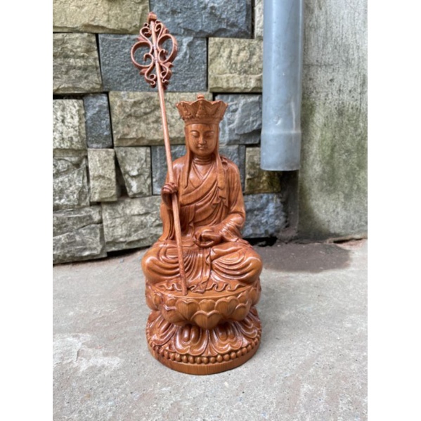 Tượng phật địa tạng vương bồ tát gỗ hương cao 40cm