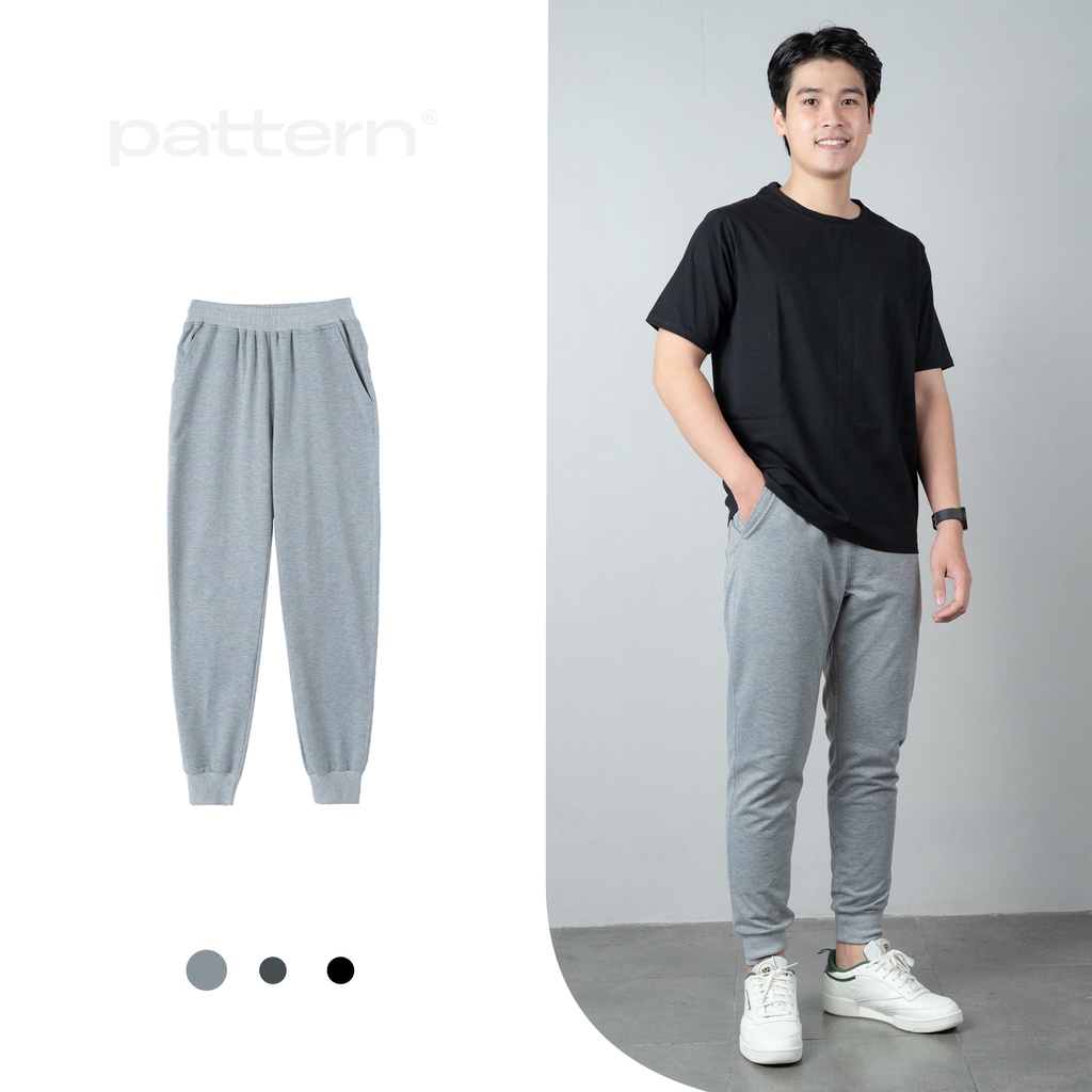 Quần Jogger nỉ nam PATTERN thể thao vải trơn 3 màu