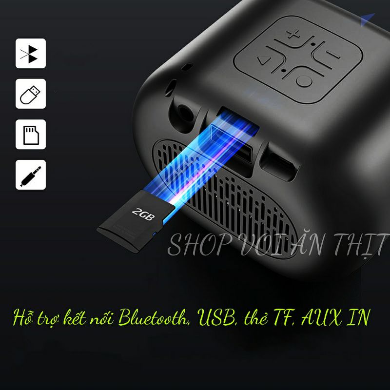 Loa Bluetooth mini PK-D4 nghe nhạc 8 tiếng liên tục (Hỗ trợ USB, Thẻ nhớ TF, Bluetooth), âm thanh vòm 360 siêu hay | BigBuy360 - bigbuy360.vn
