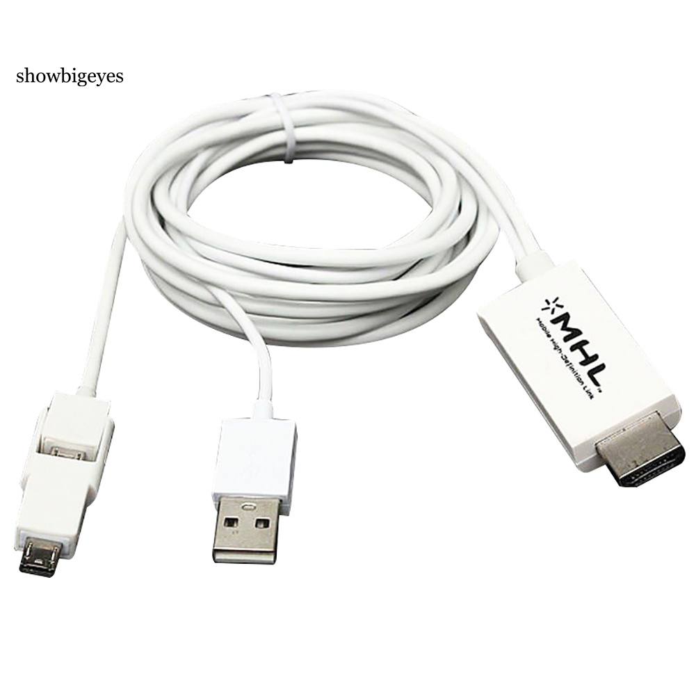 Cáp Chuyển Đổi 2.5m 5 / 11 Pin Micro Usb Mhl Sang Hdmi-Compatible 1080p Độ Phân Giải Cao Cho Điện Thoại Android