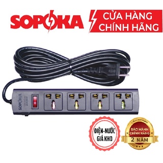 Ổ cắm điện 3 chấu SOPOKA 3T3,5-6T3,5 chịu tải đến 2200W