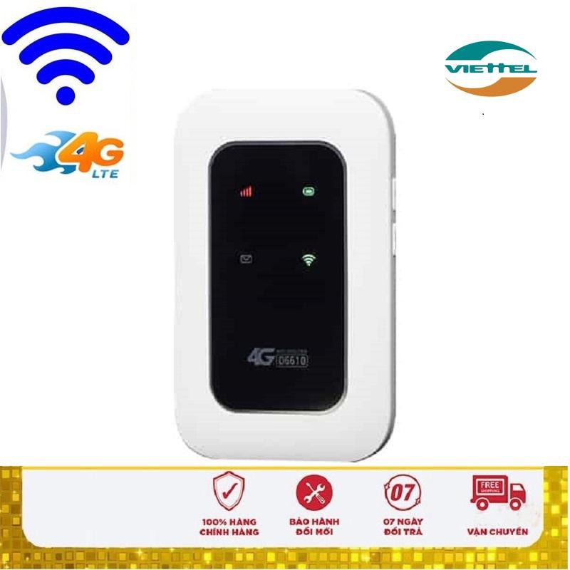 Cục Phát WI FI 4G Di Động Viettel D6610 Phát Wi Fi từ sim 4G chuẩn 150 Mbps Pin Khủng Hỗ Trợ Sạc Nhanh TẶNG SIM 4G