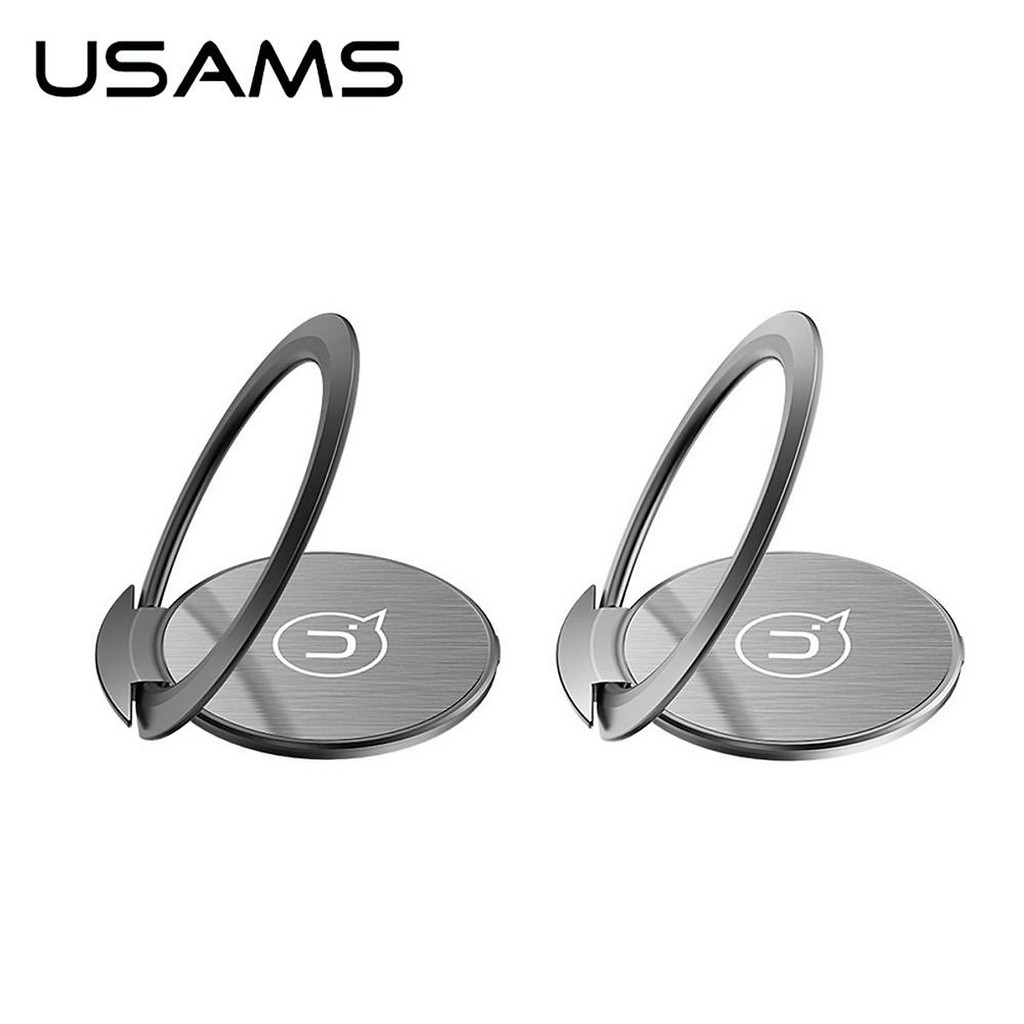 Giá đỡ iRing hiệu Usams Spinner tích hợp hít xe hơi (Màu ngẫu nhiên) - Hàng chính hãng