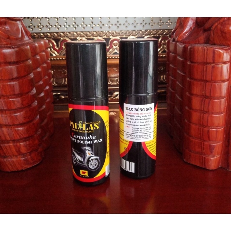 Combo 2 chai wax Bóng sơn xe pallas 120ml, Bóng dàn áo.