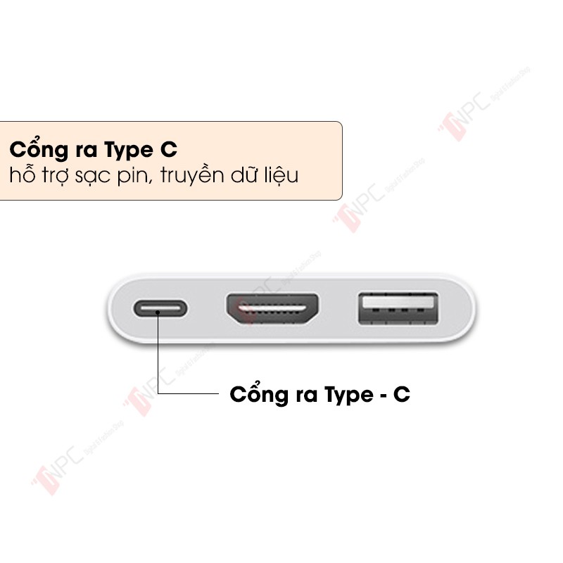 [NGUYÊN SEAL CHÍNH HÃNG] Cáp Chuyển Đổi Apple USB-C to Digital AV Multiport ( HDMI 4K 60Hz ) -  MUF82 [Newest Model]