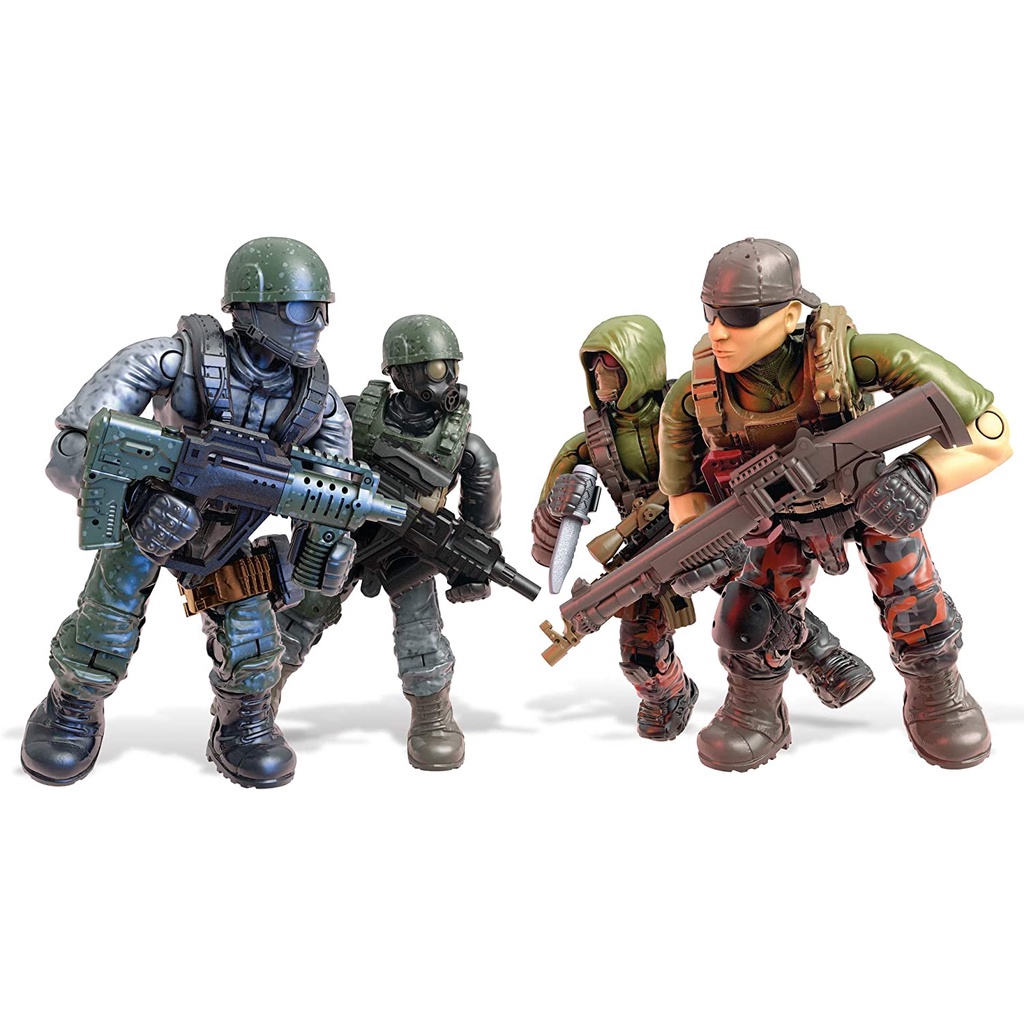 GKW18 Mega Construx Special Ops vs Jungle Mercenaries Call of Duty - Bộ sưu tầm nhân vật 4 lính.