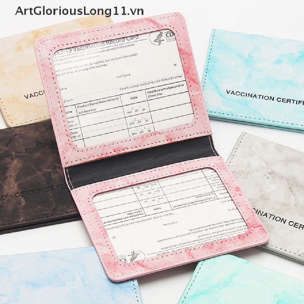 【ArtGloriousLong】 Vaccination Card Protector 4×3 Inches Immunization Record Vaccine Cards Holder .