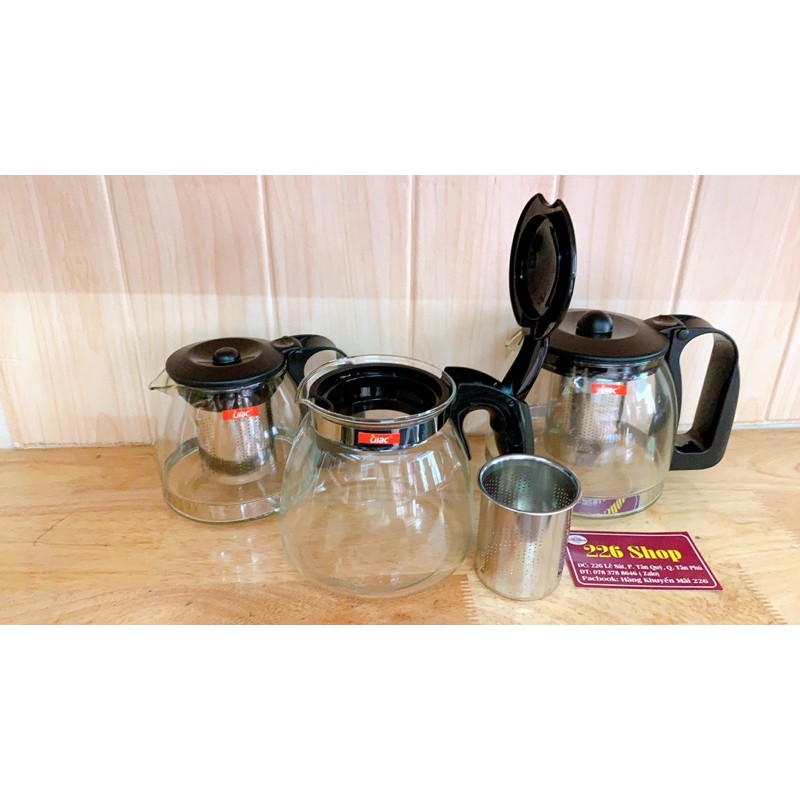 Bình lọc trà thuỷ tinh chịu nhiệt cao cấp Lilac [lõi lọc inox 304].Chịu nhiệt đến 100 độ | BigBuy360 - bigbuy360.vn