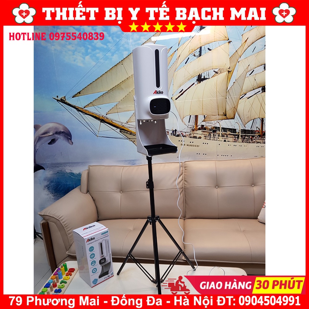 Máy Đo Nhiệt Độ Và Sát Khuẩn Tay Tự Động 2 Trong 1 AKIKO K9 PRO PLUS